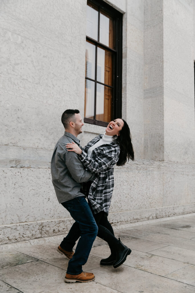 couple laughing